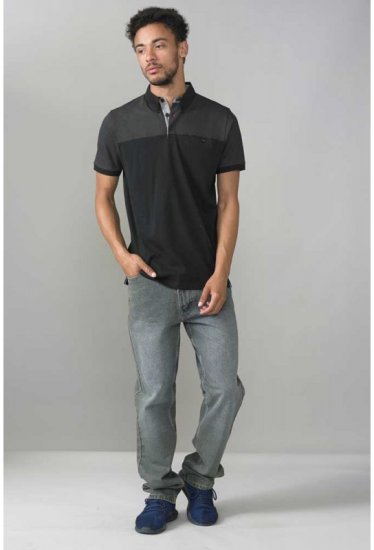D555 Jauram Polo Black - Polo - Polo Uomo Taglie Forti