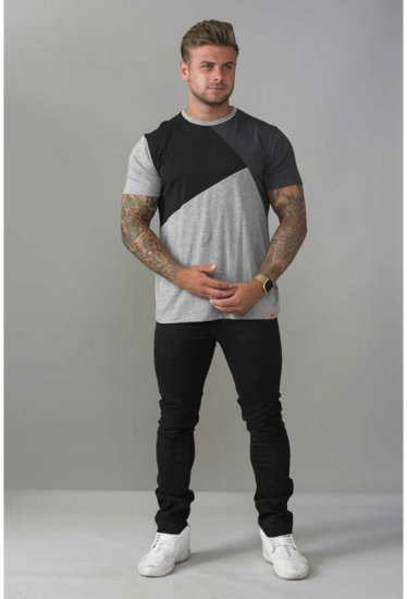 D555 Authentic T-shirt Grey - Magliette - Magliette Uomo Taglie Forti