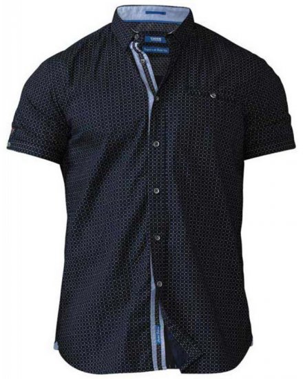 D555 Republic Short Sleeve Shirt Navy - Camicie - Camicie Taglie Forti Uomo