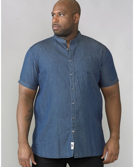 D555 Astra Short Sleeve Denim Shirt - Camicie - Camicie Taglie Forti Uomo