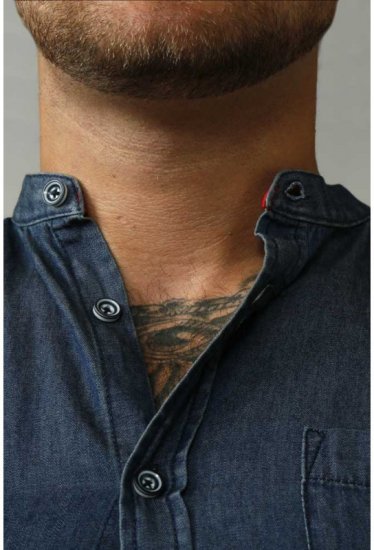 D555 Astra Short Sleeve Denim Shirt - Camicie - Camicie Taglie Forti Uomo