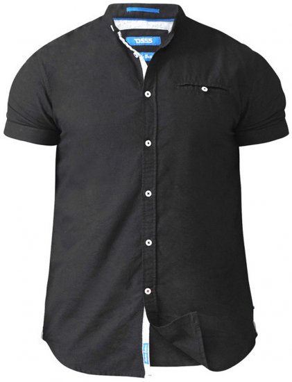 D555 Dwight Short Sleeve Shirt Black - Camicie - Camicie Taglie Forti Uomo