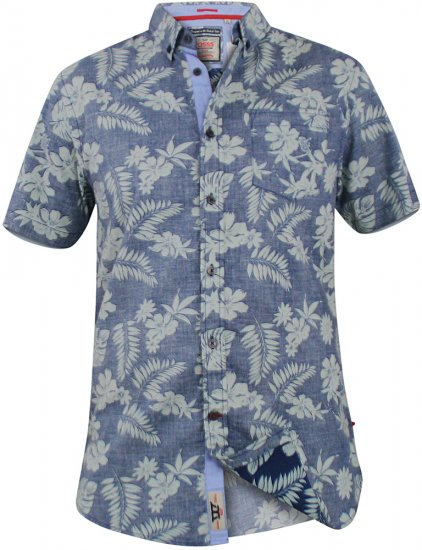 D555 Oswald Short Sleeve Hawaii Shirt - Camicie - Camicie Taglie Forti Uomo