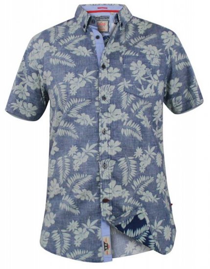 D555 Oswald Short Sleeve Hawaii Shirt - Camicie - Camicie Taglie Forti Uomo