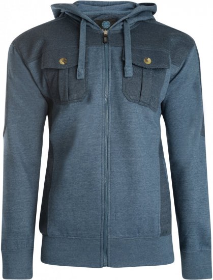 Kam Jeans 700 Contrast Print Hoody Denim - Felpe & felpe con cappuccio - Felpe & Felpe con Cappuccio Uomo Taglie Forti