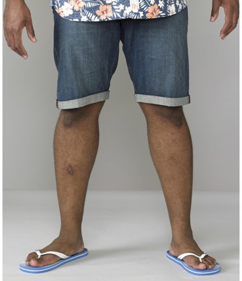 D555 Arix Denim Stretch Shorts - Shorts - Pantaloncini Uomo Taglie Forti