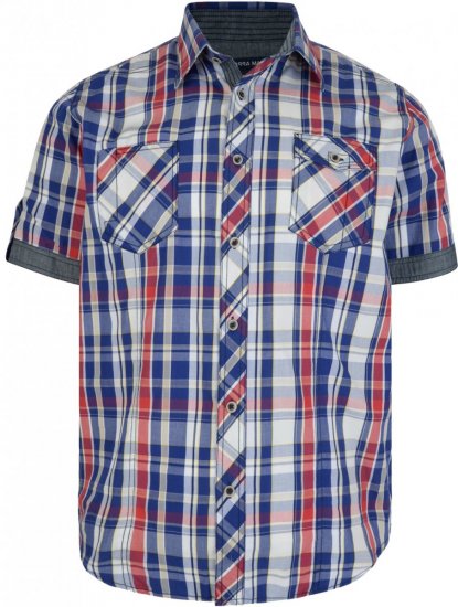 Kam Jeans 6149 Short Sleeve Shirt Stone - Camicie - Camicie Taglie Forti Uomo