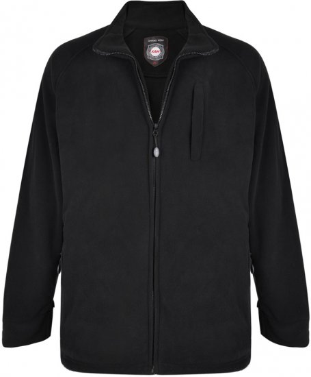 Kam Jeans 437 Fleece Jacket Black - Felpe & felpe con cappuccio - Felpe & Felpe con Cappuccio Uomo Taglie Forti