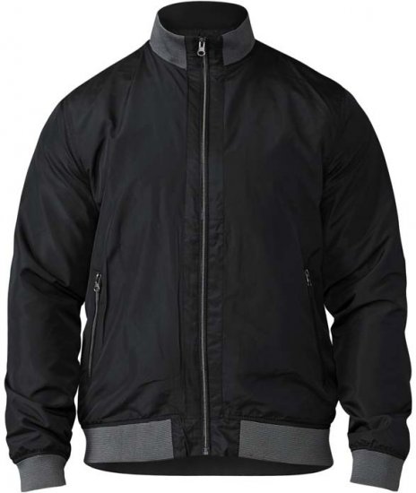 D555 Felix Lightweight Bomber Jacket Black - Giubbotti - Giubbotti Uomo Taglie Forti