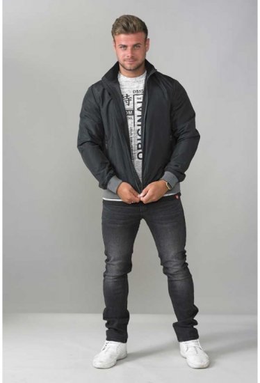 D555 Felix Lightweight Bomber Jacket Black - Giubbotti - Giubbotti Uomo Taglie Forti