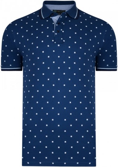 Kam Jeans 5225 Printed Polo Denim - Polo - Polo Uomo Taglie Forti