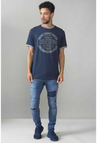D555 Wilfred T-shirt Navy - Magliette - Magliette Uomo Taglie Forti
