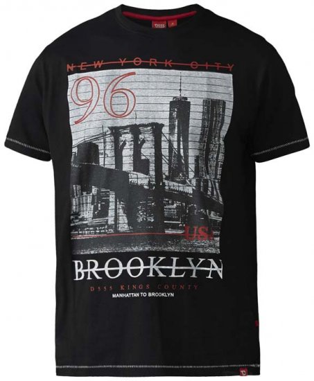 D555 Cain T-shirt Black - Magliette - Magliette Uomo Taglie Forti