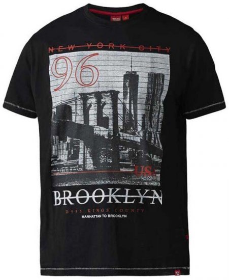 D555 Cain T-shirt Black - Magliette - Magliette Uomo Taglie Forti