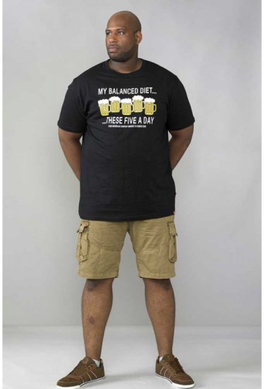D555 Madison T-shirt Black - Magliette - Magliette Uomo Taglie Forti