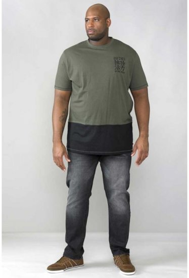 D555 Emerson T-shirt Khaki & Black - Magliette - Magliette Uomo Taglie Forti