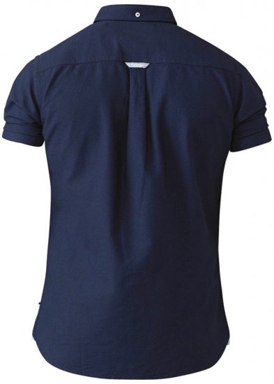 D555 Norman Short Sleeve Oxford Shirt Navy - Camicie - Camicie Taglie Forti Uomo