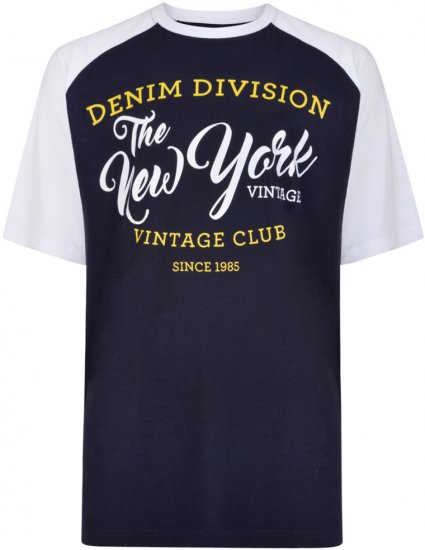 Kam Jeans 5210 Denim Division T-shirt Navy - Magliette - Magliette Uomo Taglie Forti