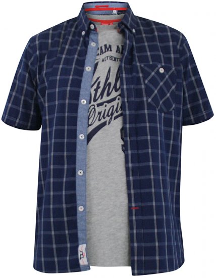 D555 Liberty Short Sleeve Shirt & T-shirt Combo - Camicie - Camicie Taglie Forti Uomo