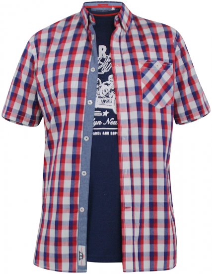 D555 Hadwin Short Sleeve Shirt & T-shirt Combo - Camicie - Camicie Taglie Forti Uomo