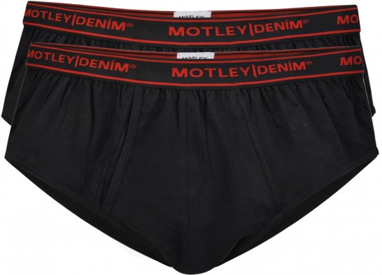 Motley Denim Briefs Black 2-pack - Intimo & costumi da bagno - Intimo Taglie Forti Uomo