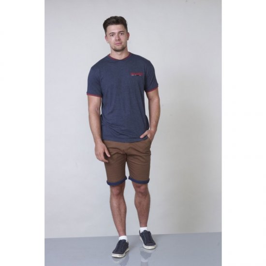 D555 Nelly T-shirt Denim Blue - Magliette - Magliette Uomo Taglie Forti