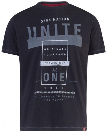 D555 Phillip T-shirt Black - Magliette - Magliette Uomo Taglie Forti
