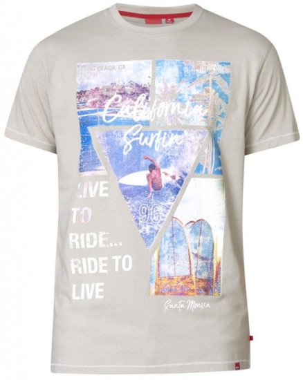D555 Gordon T-shirt Pale Khaki - Magliette - Magliette Uomo Taglie Forti