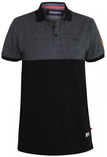 D555 Stefhen Polo Black - Polo - Polo Uomo Taglie Forti