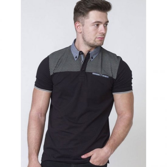 D555 Brent Polo Black - Polo - Polo Uomo Taglie Forti