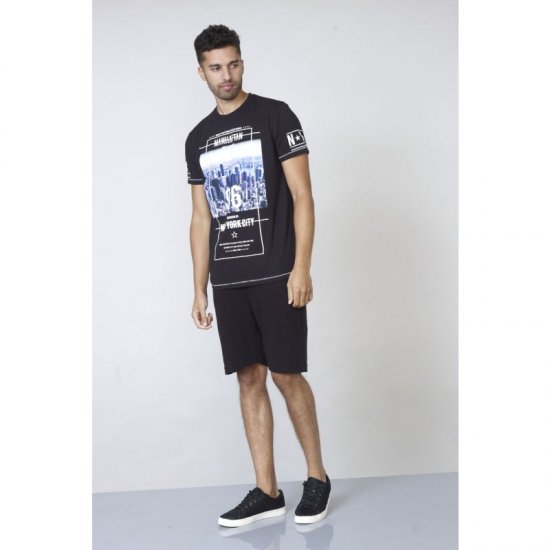 D555 Ethan T-shirt Black - Magliette - Magliette Uomo Taglie Forti