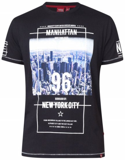D555 Ethan T-shirt Black - Magliette - Magliette Uomo Taglie Forti