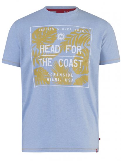 D555 Arizona T-shirt Light Blue - Magliette - Magliette Uomo Taglie Forti