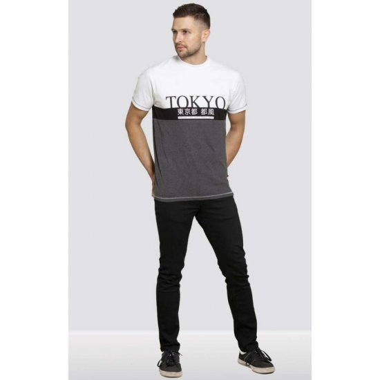 D555 Morris T-shirt Charcoal - Magliette - Magliette Uomo Taglie Forti