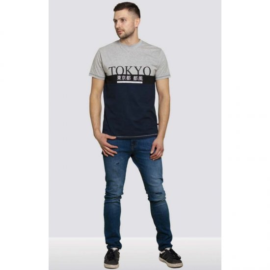 D555 Morris T-shirt Navy - Magliette - Magliette Uomo Taglie Forti