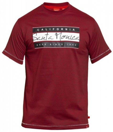 D555 Tempa T-shirt Red - Magliette - Magliette Uomo Taglie Forti