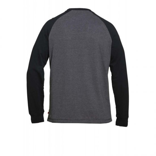 D555 Illinois Long Sleeve T-shirt Charcoal - Magliette - Magliette Uomo Taglie Forti