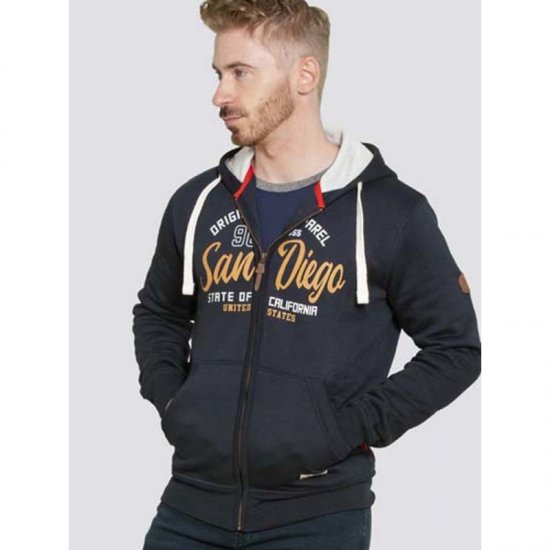 D555 Stockton Hoodie Navy - Felpe & felpe con cappuccio - Felpe & Felpe con Cappuccio Uomo Taglie Forti