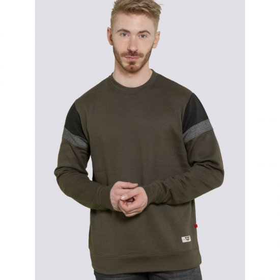 D555 Clermont Sweatshirt Khaki - Felpe & felpe con cappuccio - Felpe & Felpe con Cappuccio Uomo Taglie Forti