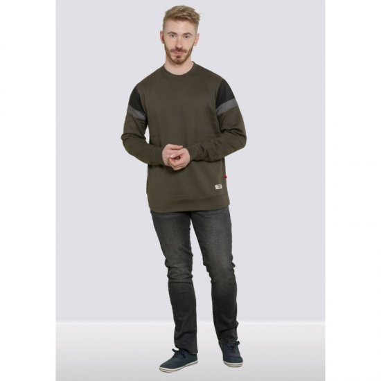 D555 Clermont Sweatshirt Khaki - Felpe & felpe con cappuccio - Felpe & Felpe con Cappuccio Uomo Taglie Forti