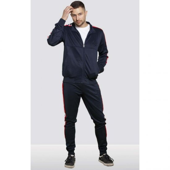 D555 Brookes Couture Zip Up Navy - Felpe & felpe con cappuccio - Felpe & Felpe con Cappuccio Uomo Taglie Forti