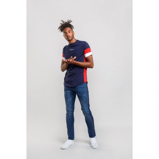D555 Baker T-shirt Navy - Magliette - Magliette Uomo Taglie Forti