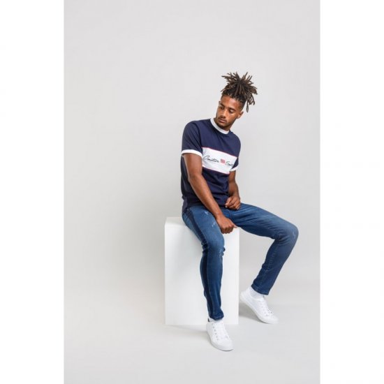 D555 Cullen T-shirt Navy - Magliette - Magliette Uomo Taglie Forti