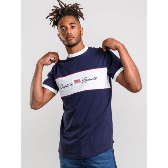 D555 Cullen T-shirt Navy - Magliette - Magliette Uomo Taglie Forti
