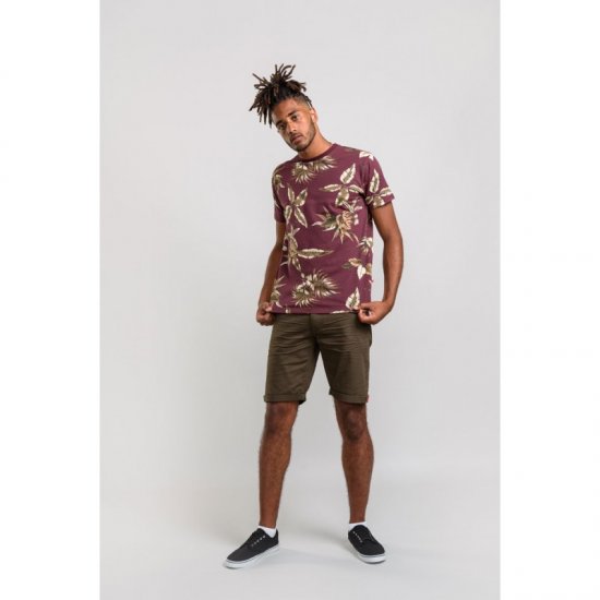 D555 Baxter T-shirt Wine-red - Magliette - Magliette Uomo Taglie Forti