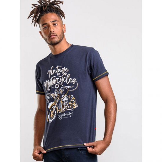 D555 Slater T-shirt Navy - Magliette - Magliette Uomo Taglie Forti