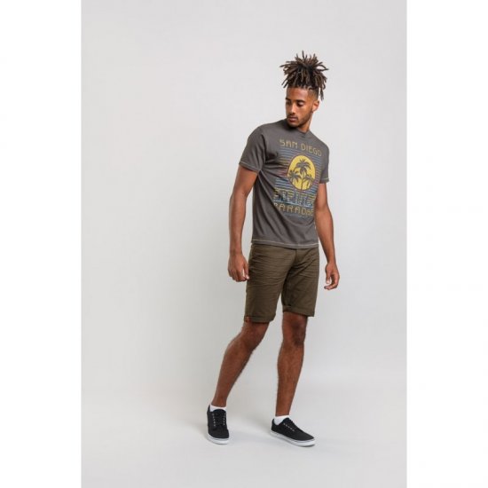 D555 Stanley T-shirt Khaki - Magliette - Magliette Uomo Taglie Forti