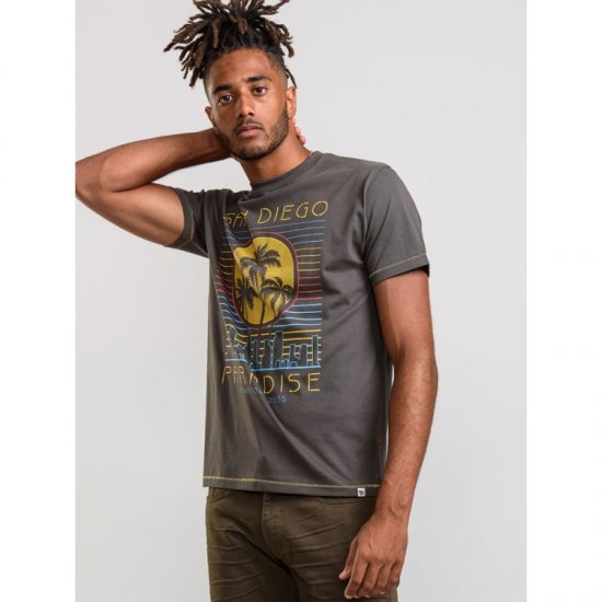D555 Stanley T-shirt Khaki - Magliette - Magliette Uomo Taglie Forti