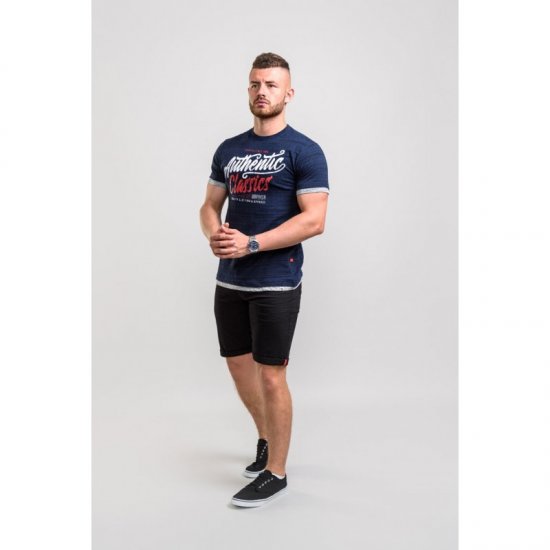 D555 Finn T-shirt Navy - Magliette - Magliette Uomo Taglie Forti