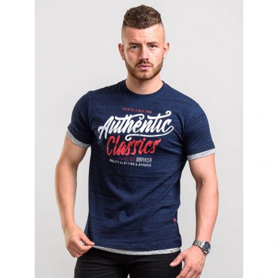 D555 Finn T-shirt Navy - Magliette - Magliette Uomo Taglie Forti
